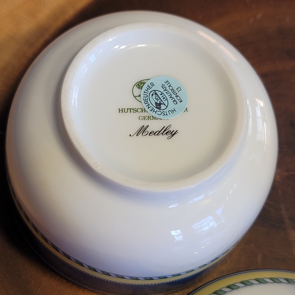 VTG Hutschenreuther Medley German Creamer and Lidded Sugar Bowl - Picture 10 of 13